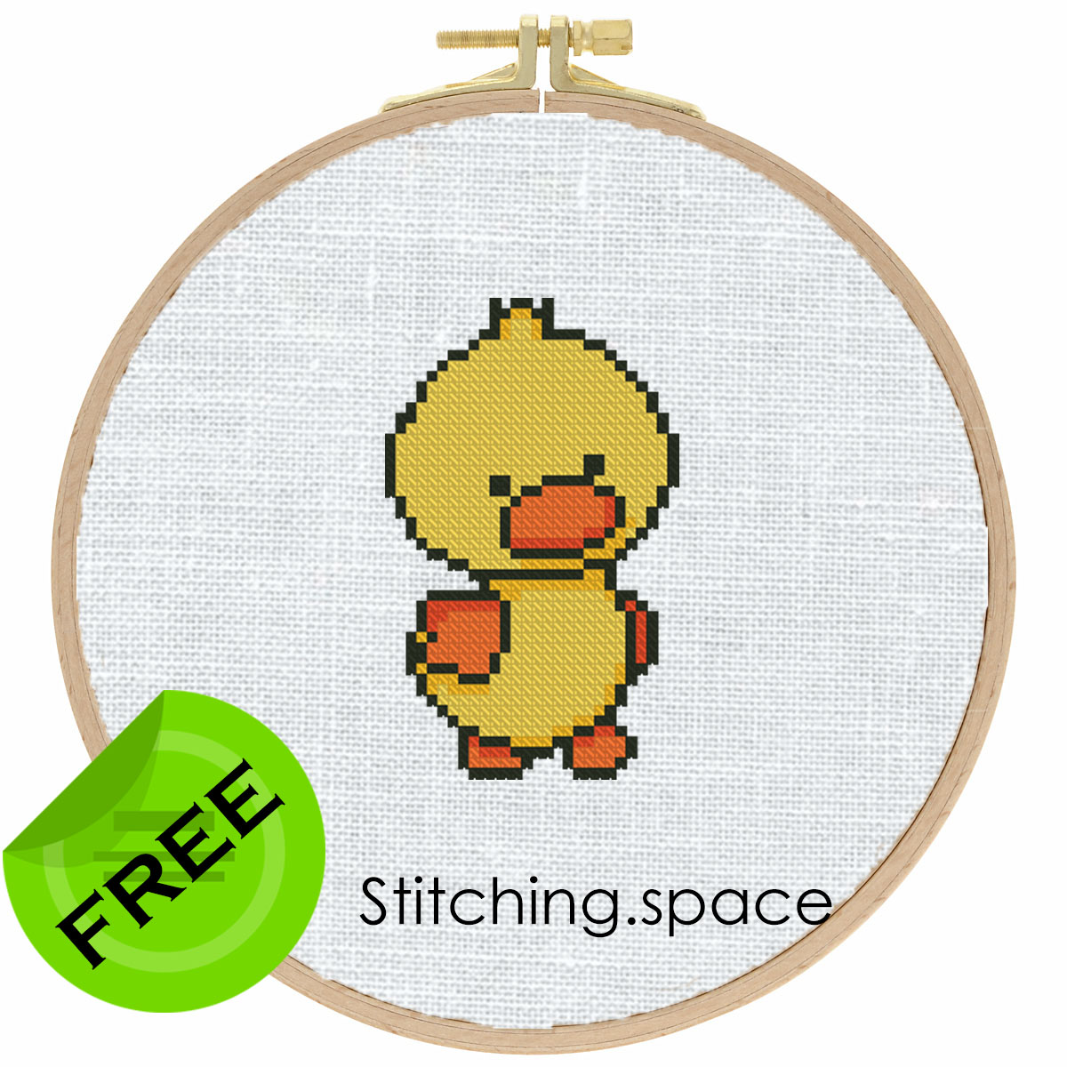 Free Small Cross-stitch Pattern "Mini Duck" For Beginners