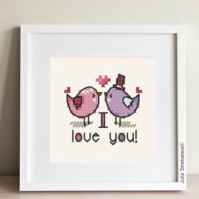 My Valentine’s day small and simple cross-stitch patterns for beginners.