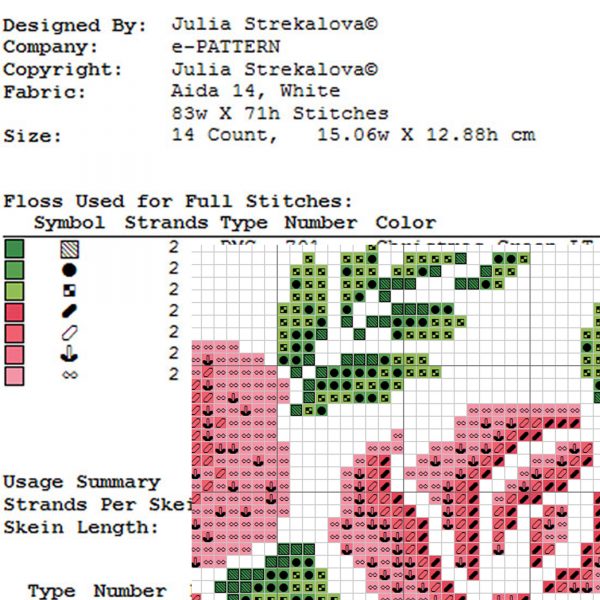 The cross-stitch pattern with roses "Beautiful Roses".