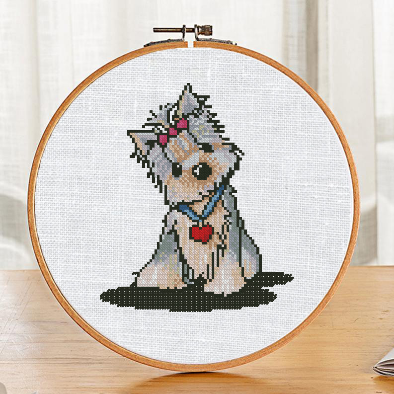 “Yorkie Dog” – new cross stitch pattern