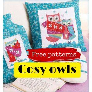 Free cross stitch patterns with cosy owls