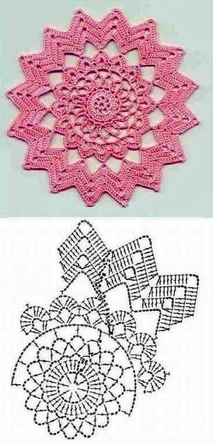 8 Free Daisy Crochet Patterns. Napkins. Charts with Samples