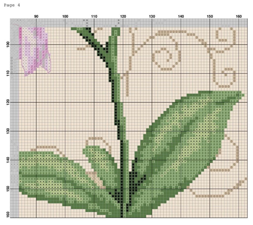 Free Cross Stitch Pattern with Orchid. Medium, PDF, Anchor
