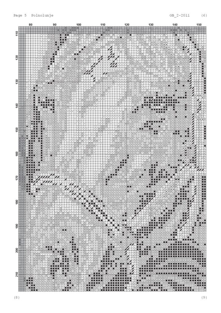 Free Large Printable Cross Stitch Pattern "Girl with Horse"