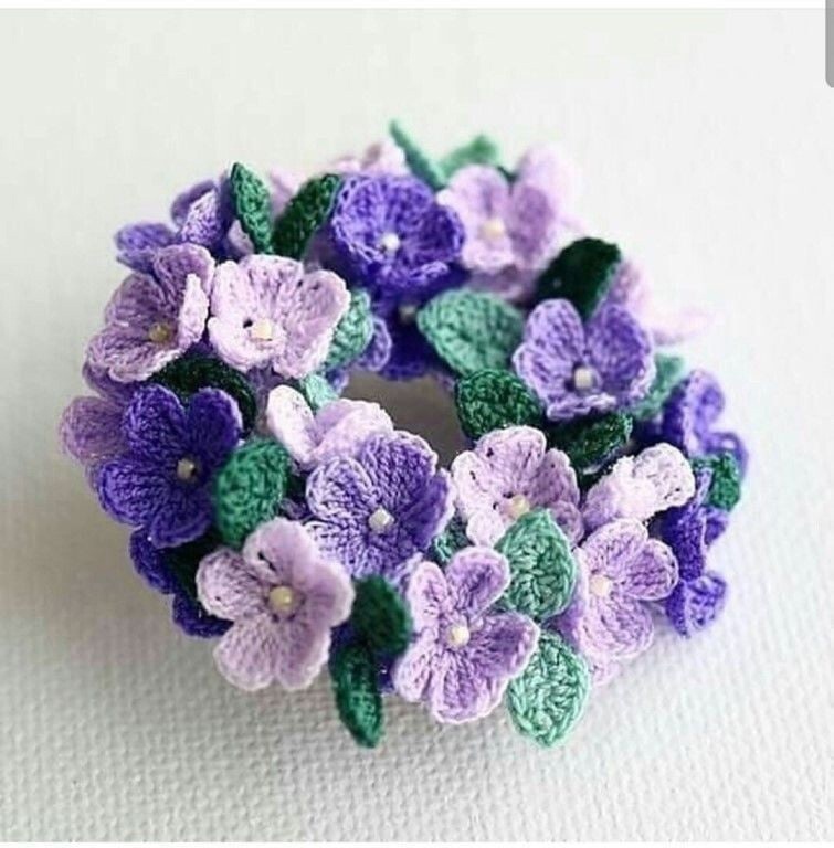 Mini Flowers and Leaves for Crochet Jewelry. Free Patterns