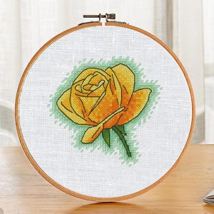 Cross Stitch Printable Pattern PDF with Rose Flowers Small