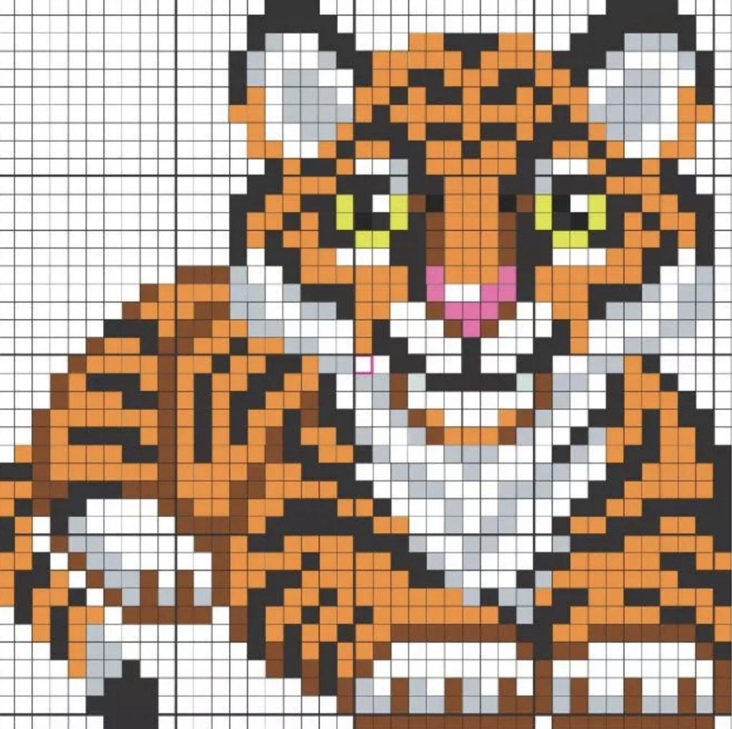 Small and Easy Cross Stitch Patterns with Tigers 2022 PDF