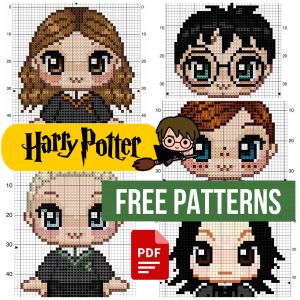 Harry Potter. 16 Free Small Cross Stitch Patterns PDF