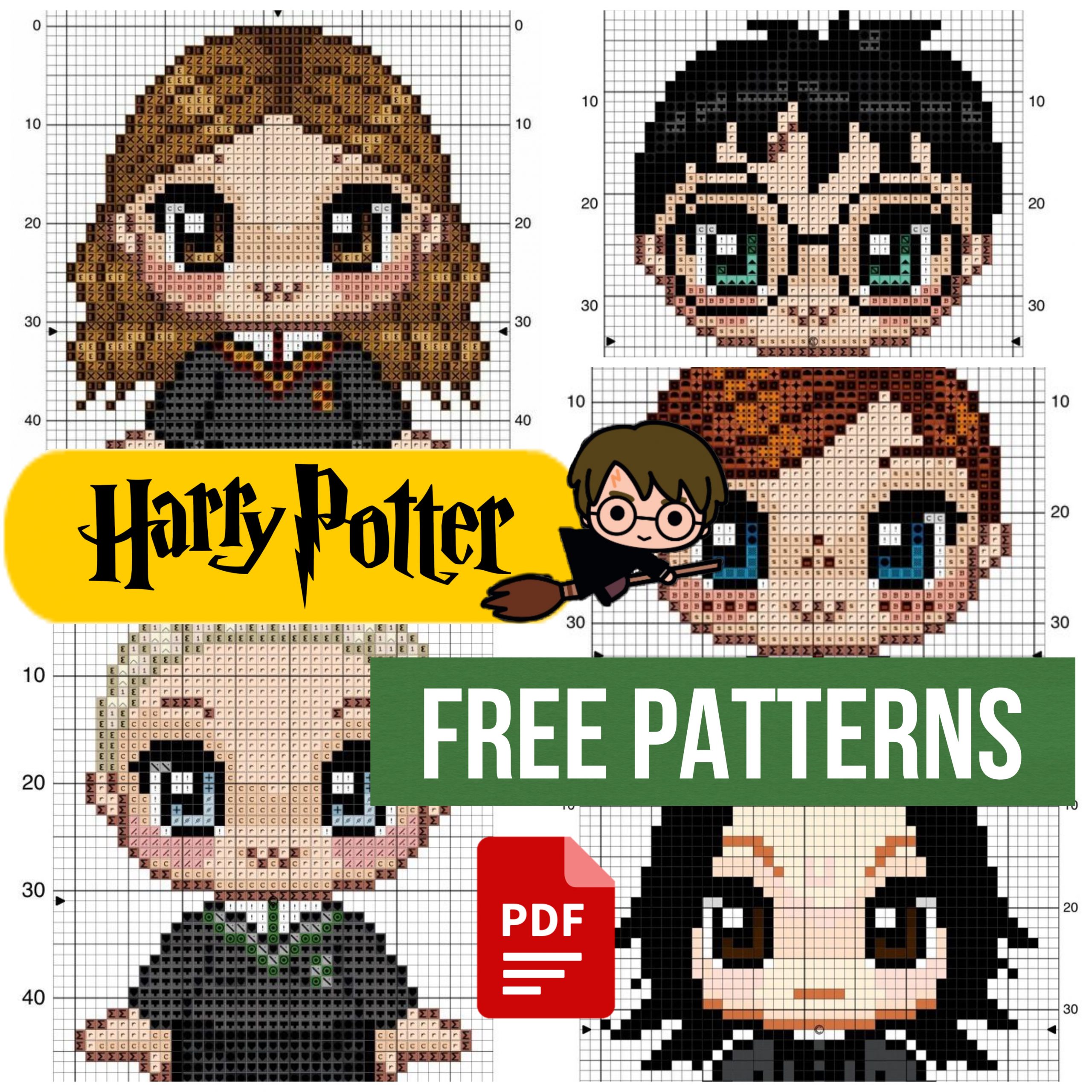 Harry Potter. 16 free cross stitch patterns
