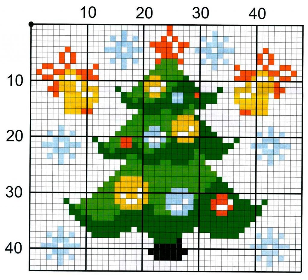Christmas Tree Mega Cross Stitch Set. Free Small Patterns 