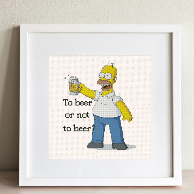 “Homer Simpson” - Free Cross Stitch Pattern PDF Beer