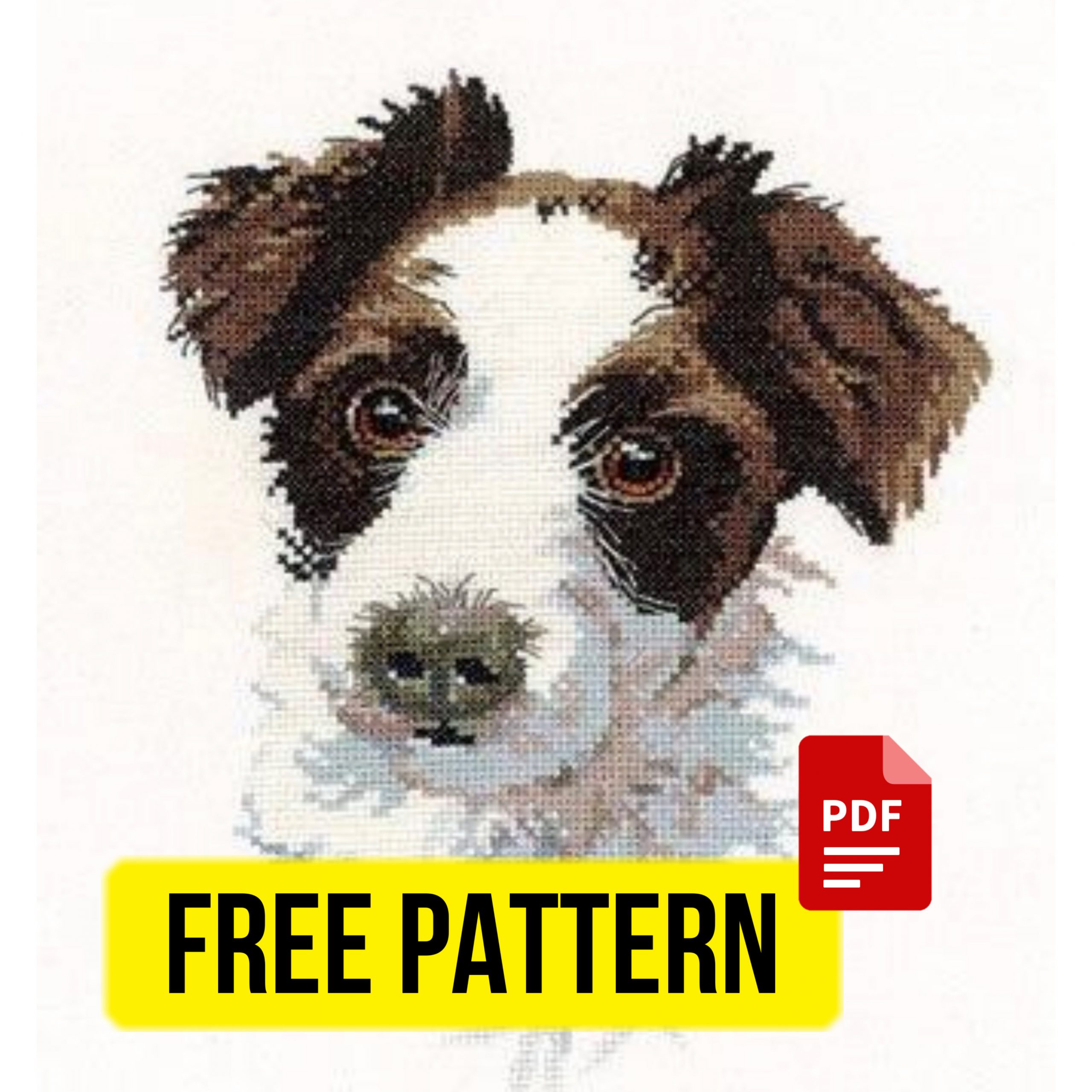 “Dog portrait” – free cross stitch pattern