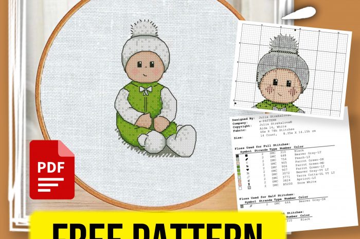 “Winter Baby” – free cross stitch pattern