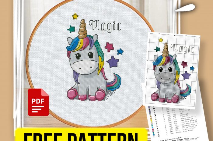 “Magic Unicorn” – free cross stitch pattern