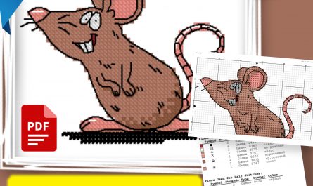 “Brown Mouse” - Free Cross Stitch Pattern PDF Printable
