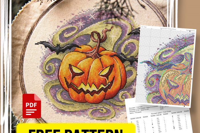 “Halloween Pumpkin” – free cross stitch pattern