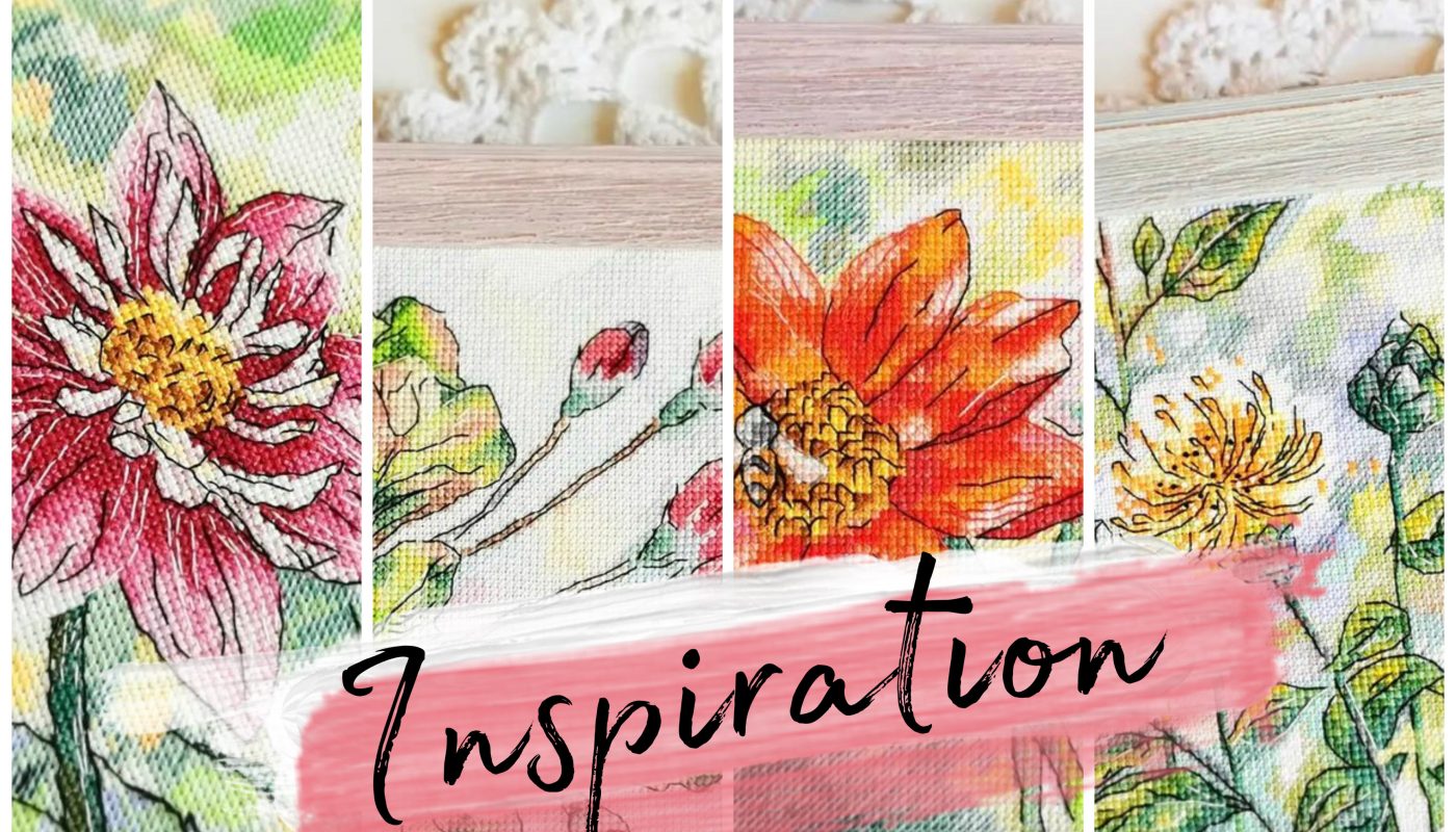 4 Gorgeous Cross Stitch Objects with Flowers for Inspiration