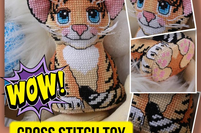“Tiger” cross stitch 3D toy