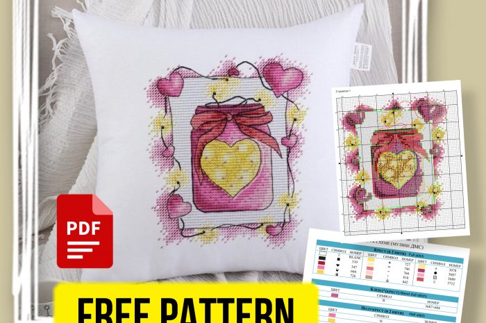 “Love pot” – free cross stitch pattern