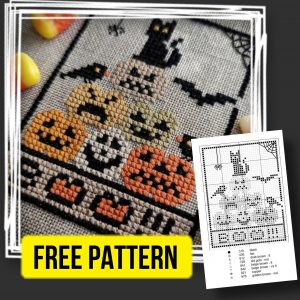 “Halloween 2021” - Free Small Easy Cross Stitch Pattern