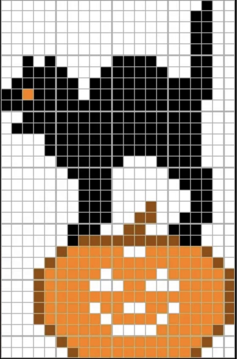 8 Halloween Small Cross Stitch Patterns Free Monochrome Easy