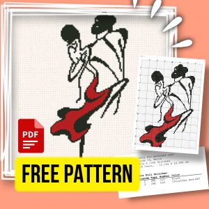 “Tango” - Absolutely Free Cross Stitch Monochrome Pattern
