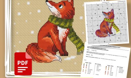 “Winter Fox” - Free Small Cross Stitch Pattern Animals