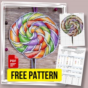 “Candy” - Small Free Cross Stitch Pattern for Beginners