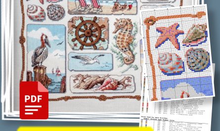 “Sea Sampler” - Free Cross Stitch Pattern Nature Printable