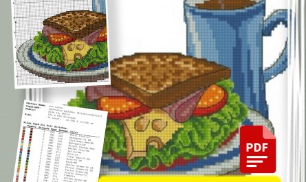 “Breakfast” - Free Cross Stitch Pattern PDF Kitchen Food