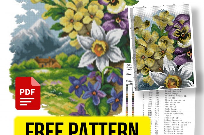“Spring Landscape” – free cross stitch pattern