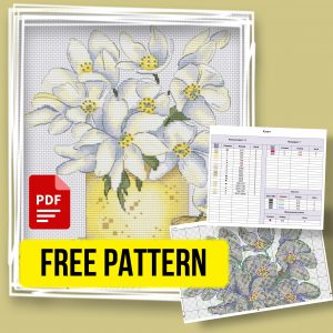 “Flowers Bouquet” - Free Cross Stitch Pattern Nature PDF