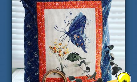Beautiful Cross Stitched Blue Butterfly for Inspiration