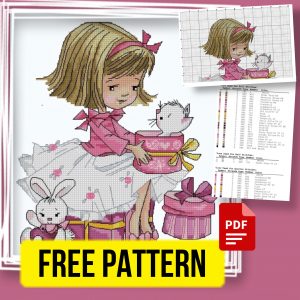“Girl’s Birthday” - Free Small Cross Stitch Pattern She