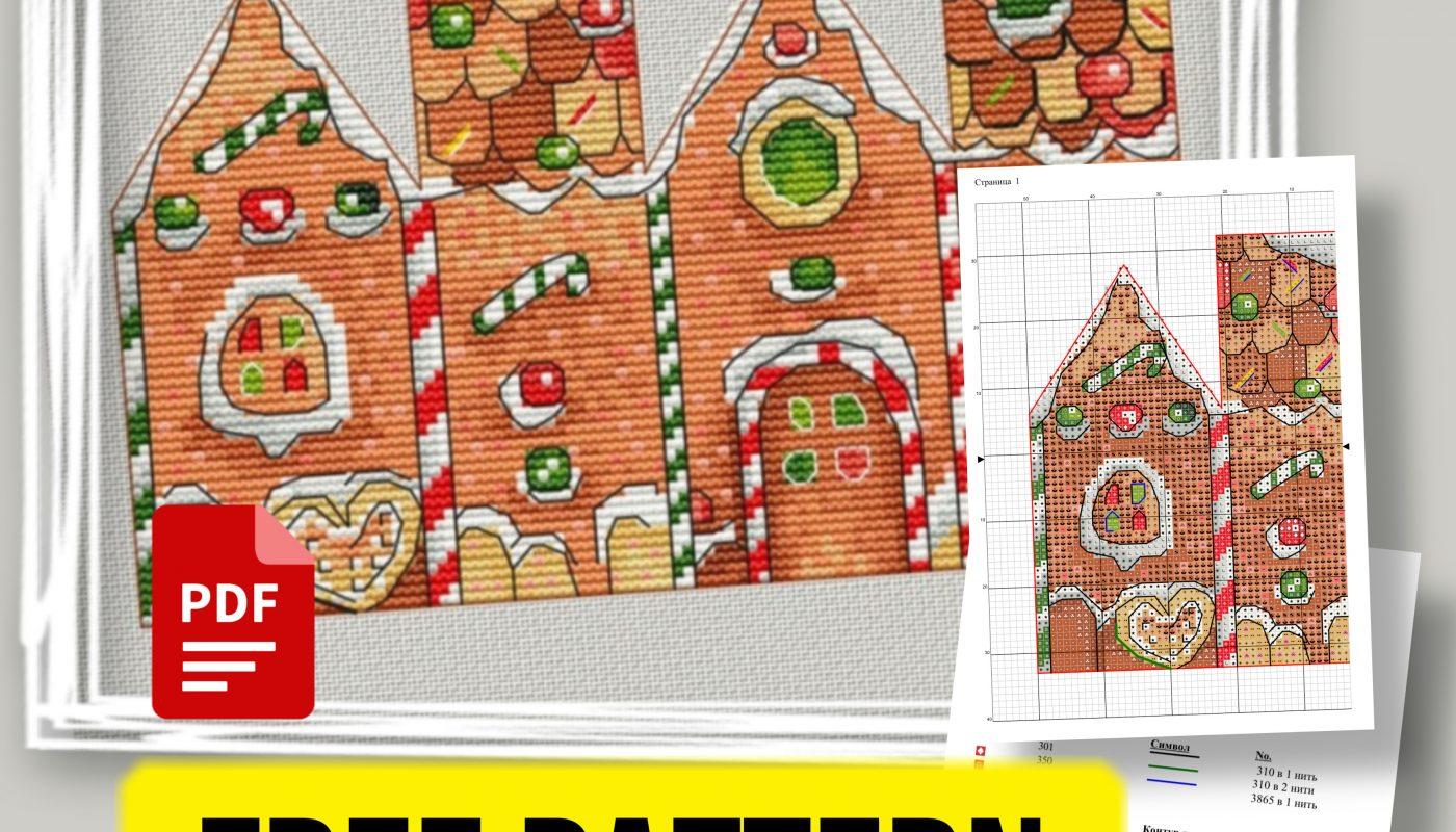 “Gingerbread House” - Free Winter Cross Stitch Pattern