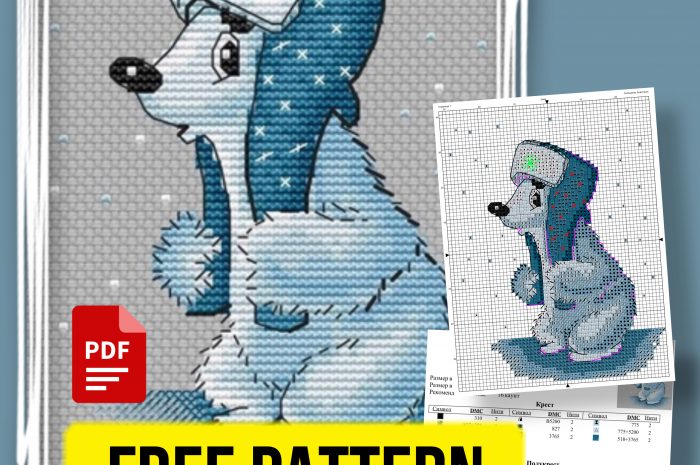 “Winter Bear” – free cross stitch pattern