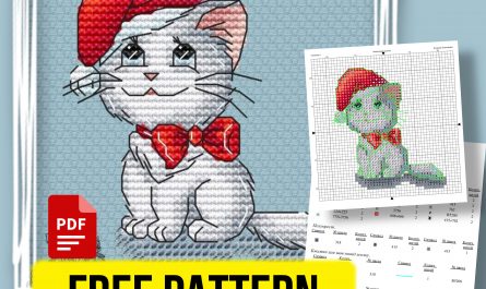 “Winter Cat” - Free Cross Stitch Pattern Animals Small