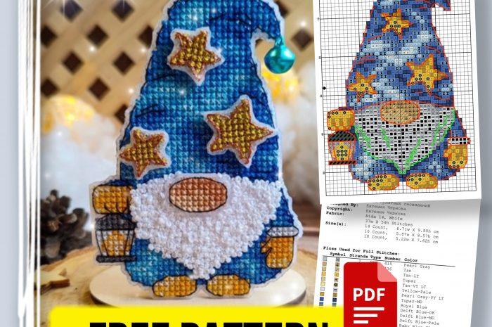 “Magic gnome” – free cross stitch pattern