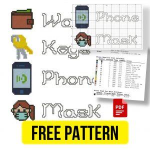 “Checklist outdoor” - Free Cross Stitch Pattern COVID Easy