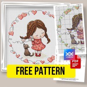 “Little Girl” - Free Cross Stitch Pattern Kids Download