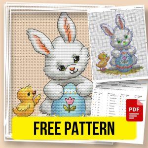 “Easter Bunny” - Free Cross Stitch Pattern Animals Rabbit