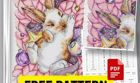 “Sleeping Rabbit” - Free Cross Stitch Pattern Animals