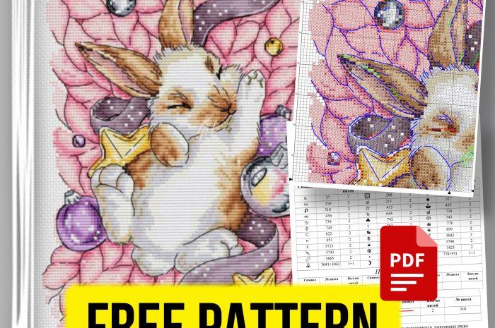 “Sleeping Rabbit” – free cross stitch pattern