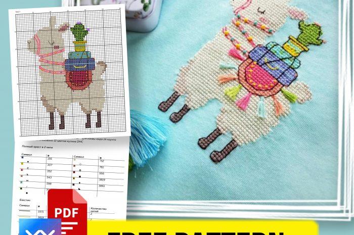 “Llama” – free cross stitch pattern