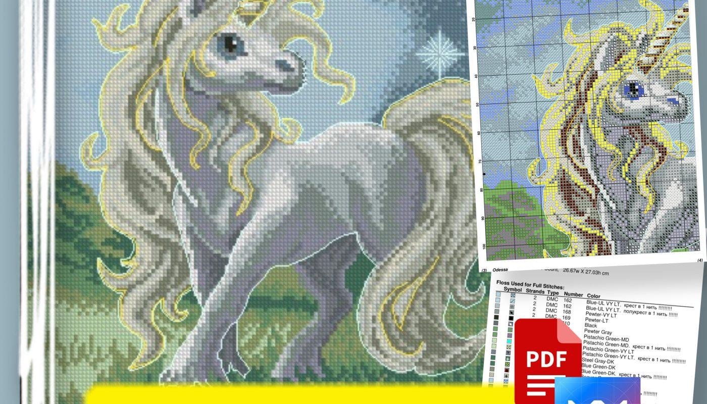 “Unicorn Baby” - Free Large Fantasy Cross Stitch Pattern