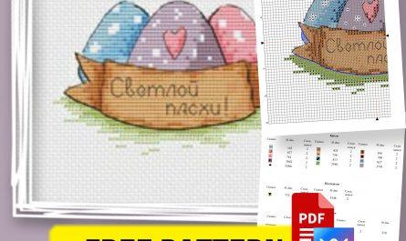 “Happy Easter” - Free Cross Stitch Pattern Design Download