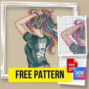 “Rock Soul” - Free Cross Stitch Pattern PDF Saga Download