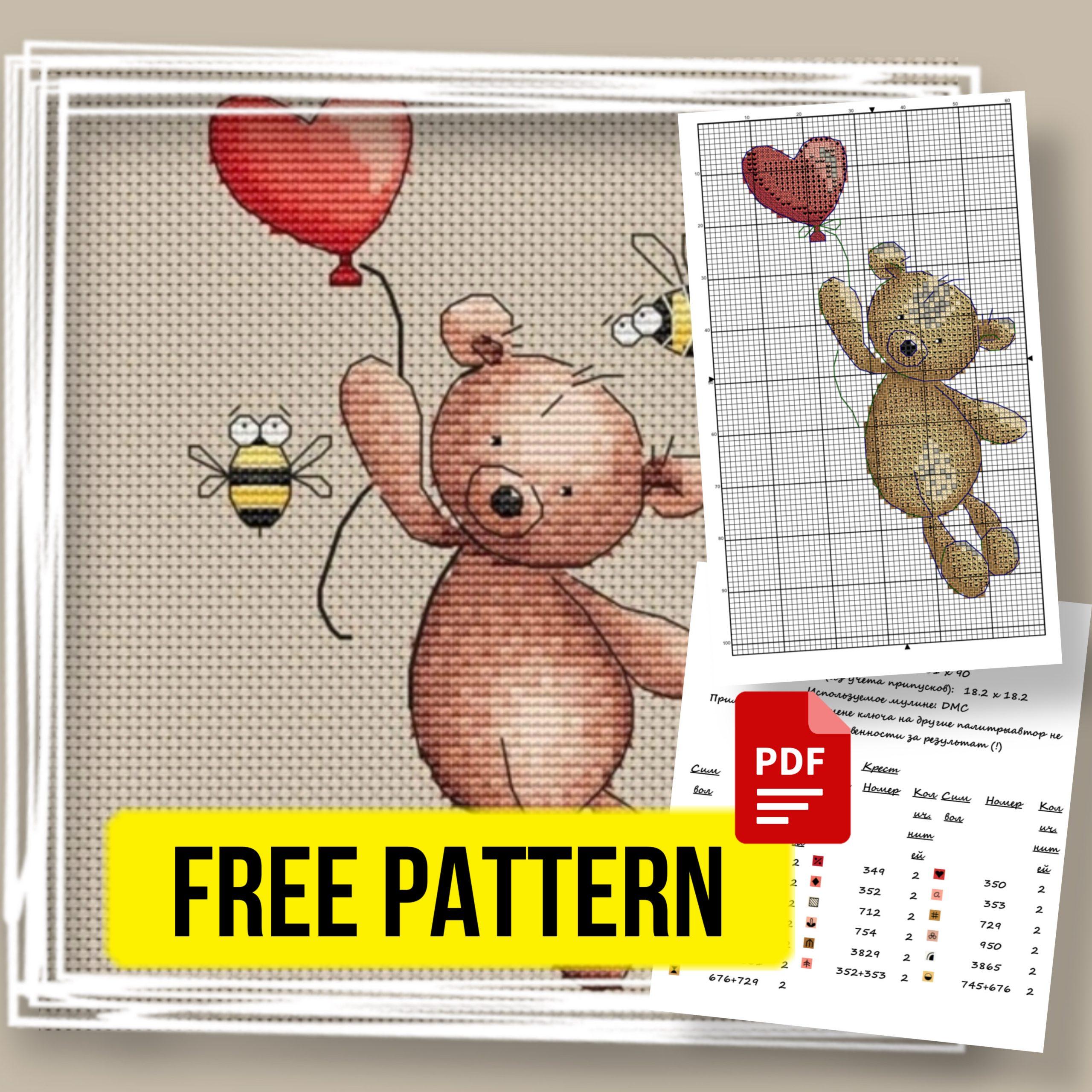 “Winnie the Pooh” - Free Cross Stitch Pattern Bear Animals