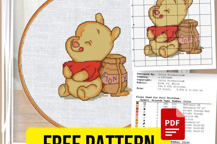 “Full Bear” – free cross stitch pattern