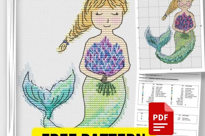“Mermaid” – free cross stitch pattern